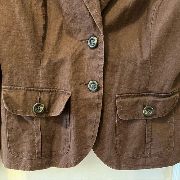 Medina Brown Women's Linen Blazer in size medium - Picture 2 of 7